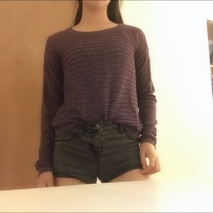 Purple glitter thin sweater top 💜
